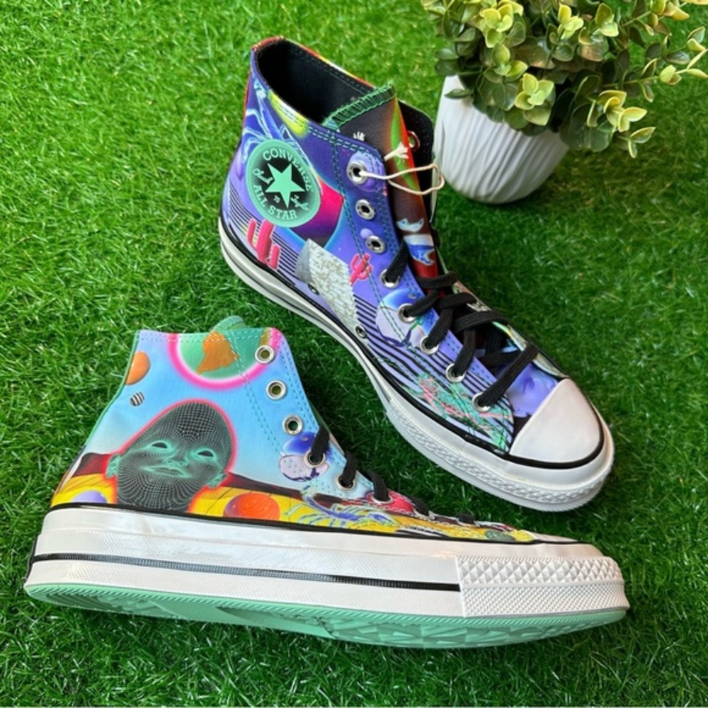 Converse Chuck Taylor All Star Chuck 70 Hi Prism Green / Royale Pulse - Picture 3 of 8